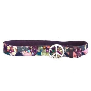 Lucky Brand Peace patch belt size 28 purple